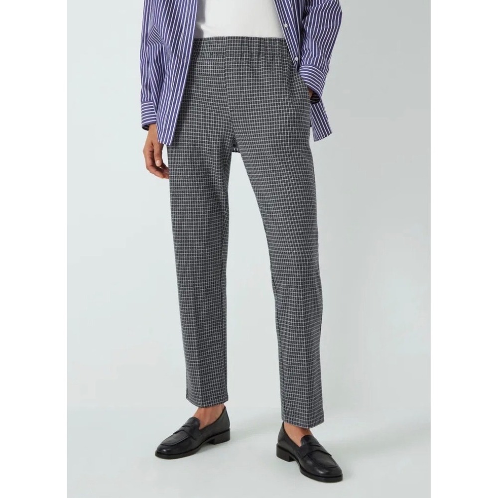 Weekend Max Mara Cordoba Plaid Viscose Pull On Pants Women M Career Trousers